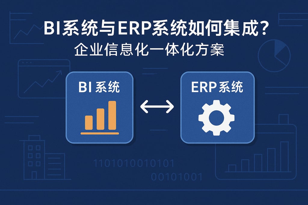 BI系统与ERP系统如何集成？企业信息化一体化方案"